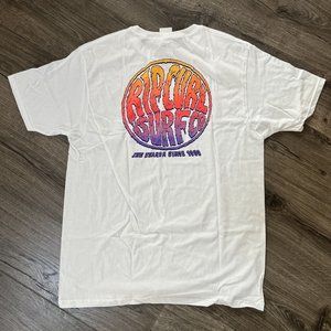 Rip Curl Men's WHITE Rubber Soul Melt Short Sleeve Tees B4HP